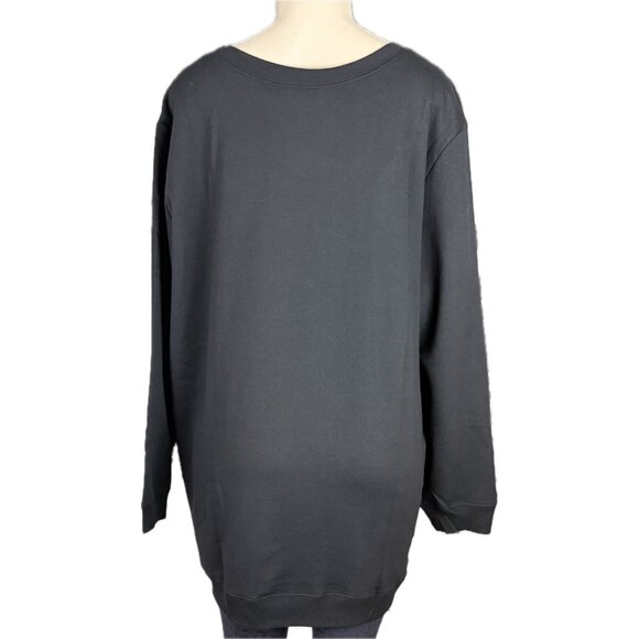 Disney 1X Black Winnie The Pooh Rather Be In Bed Graphic Long Sleeve Sweatshirt - Picture 4 of 6